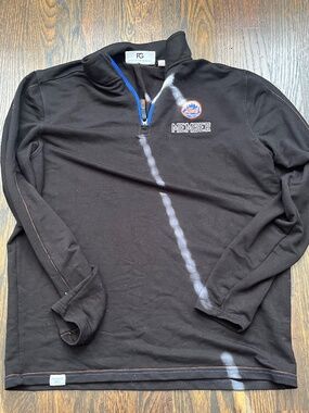 New York Mets Member Quarter Zip Pullover Black Blue Ticket Holder Exclusive